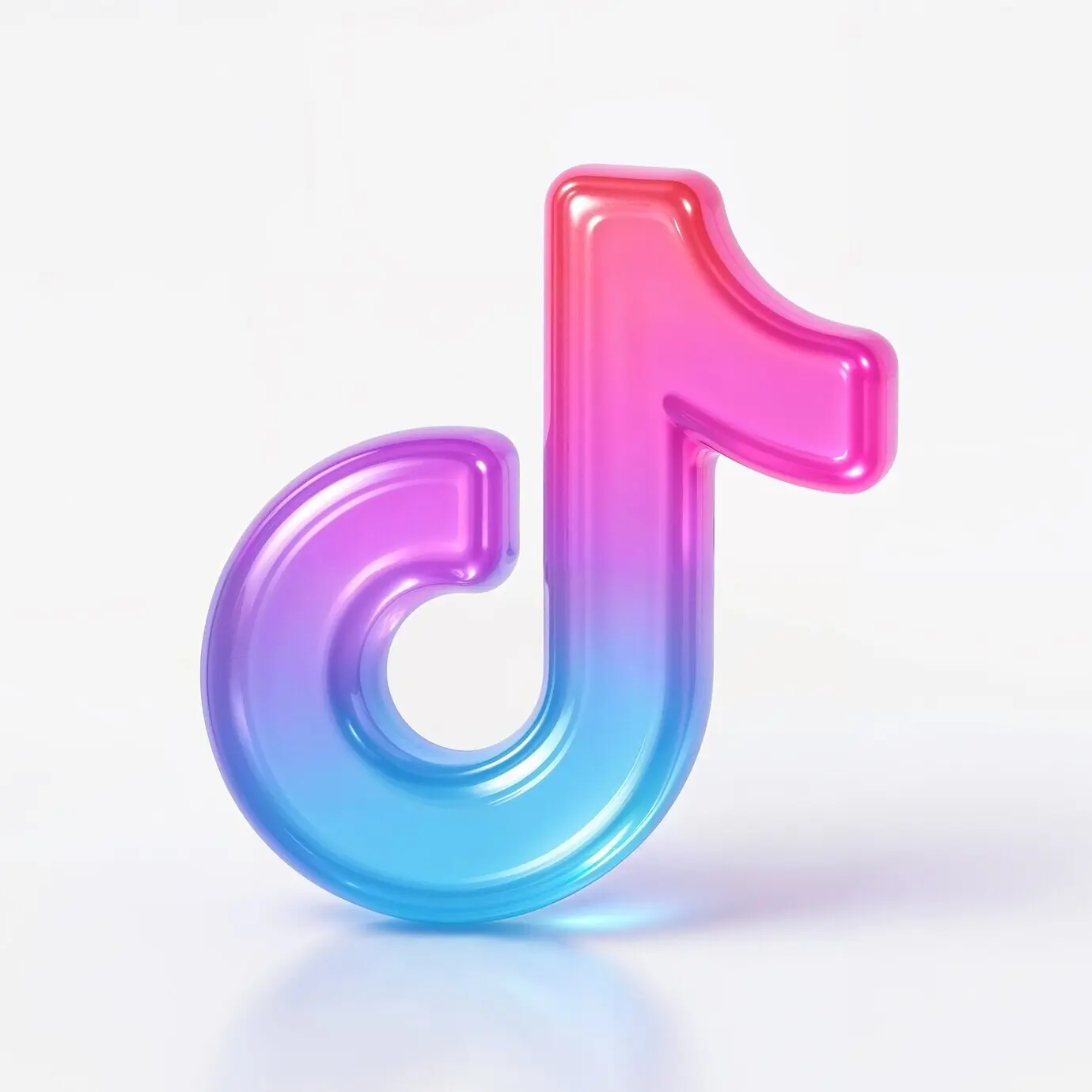 dreidimensional gerendertes TikTok-Logo