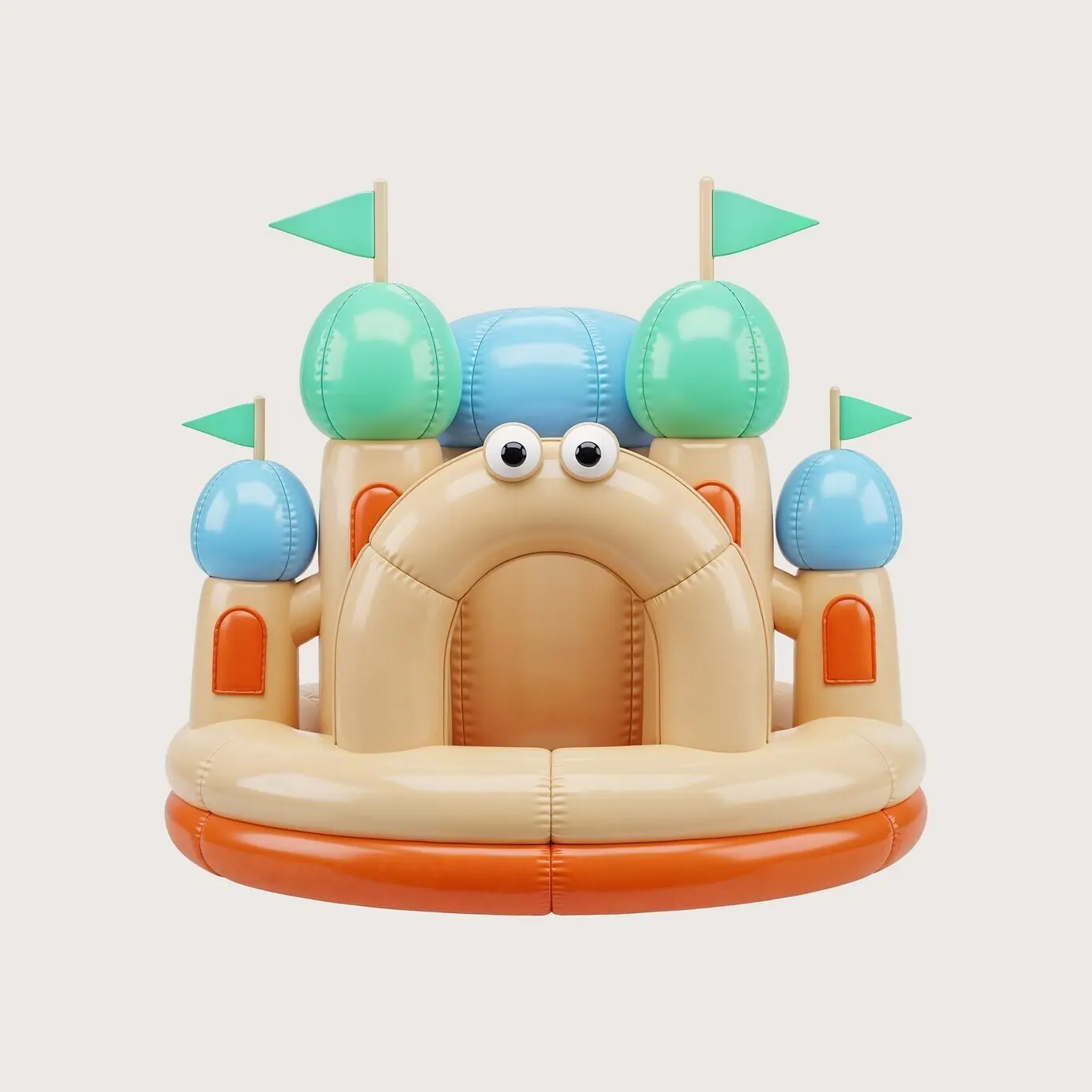 Symbol einer aufblasbaren Hüpfburg für Kinder